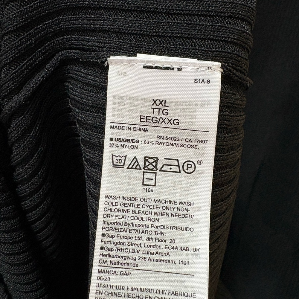 Gap Sweetheart Rib Knit Midi Dress in Black XXL NWT - Picture 5 of 5